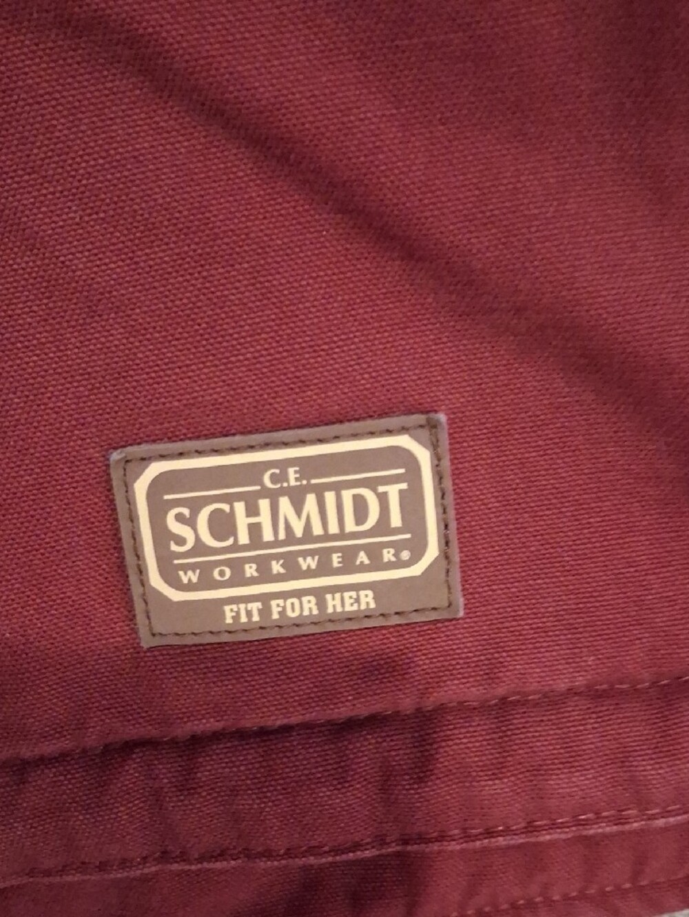 Schmidt Hooded Lined Jacket in Burgundy - Women's Work Ware Coat Size Medium - Picture 3 of 6